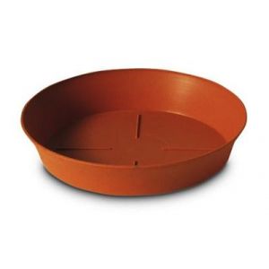 Sottovaso con rotelle Plastecnic modello Lem colore terracotta - Agraria  Comand