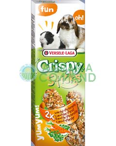 CRISPY STICKS PER CONIGLI E CAVIE  2x55 gr. Carote e prezzemolo