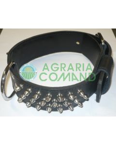 COLLARE CUOIO NERO CON BORCHIE CM.70