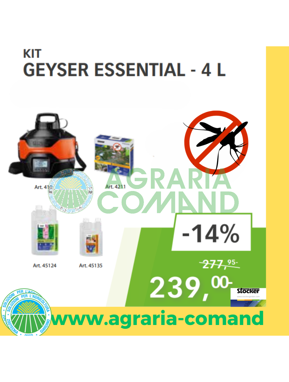 KIT Geyser Essential 4L stocker - moustiques KIT Geyser Essential 4L stocker - moustiques