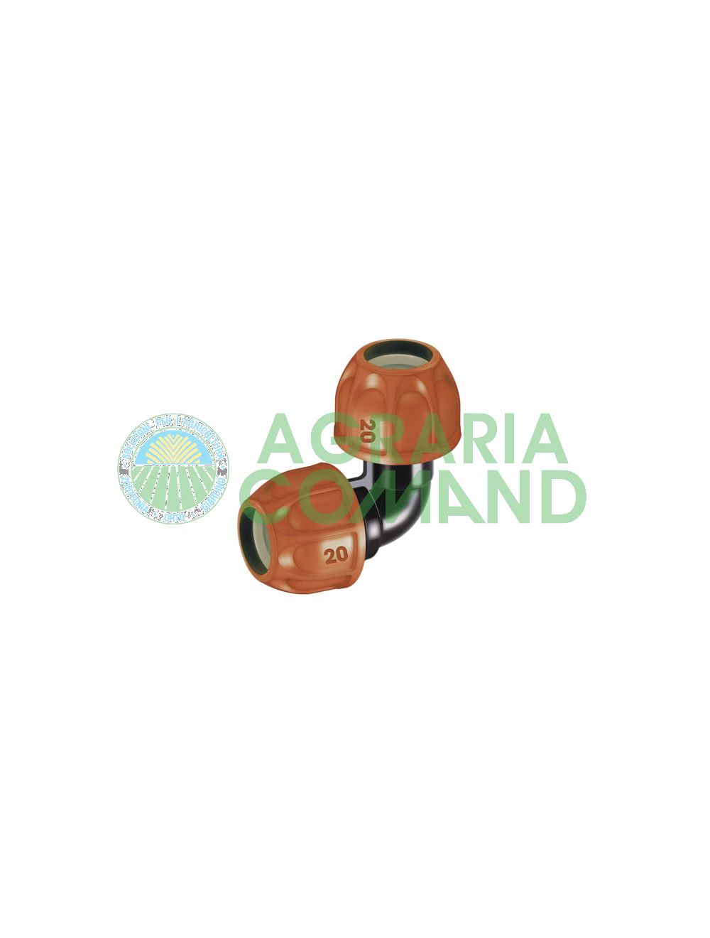 Raccordo Claber a gomito 90322 per tubo da 20 mm