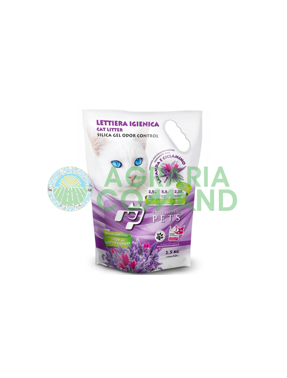 lettiera igienica 2.5 kg ciclamino e lavanda