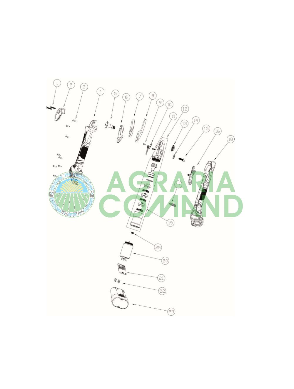 Esploso ricambi per Forbice Archman Fe08-32 Esploso ricambi per Forbice Archman Fe08-32