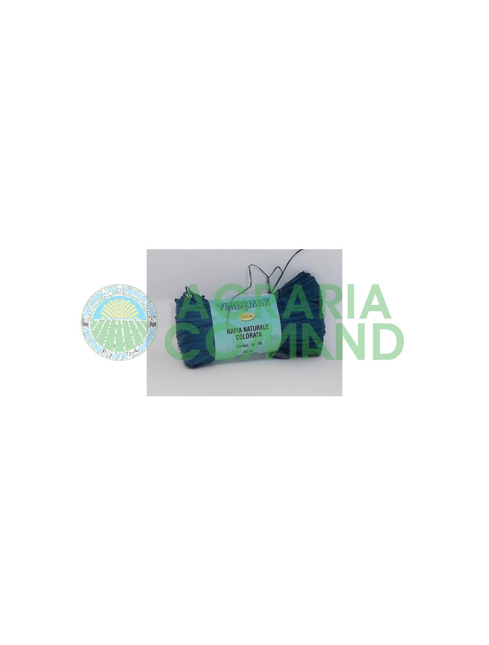 Rafia naturale colorata blu