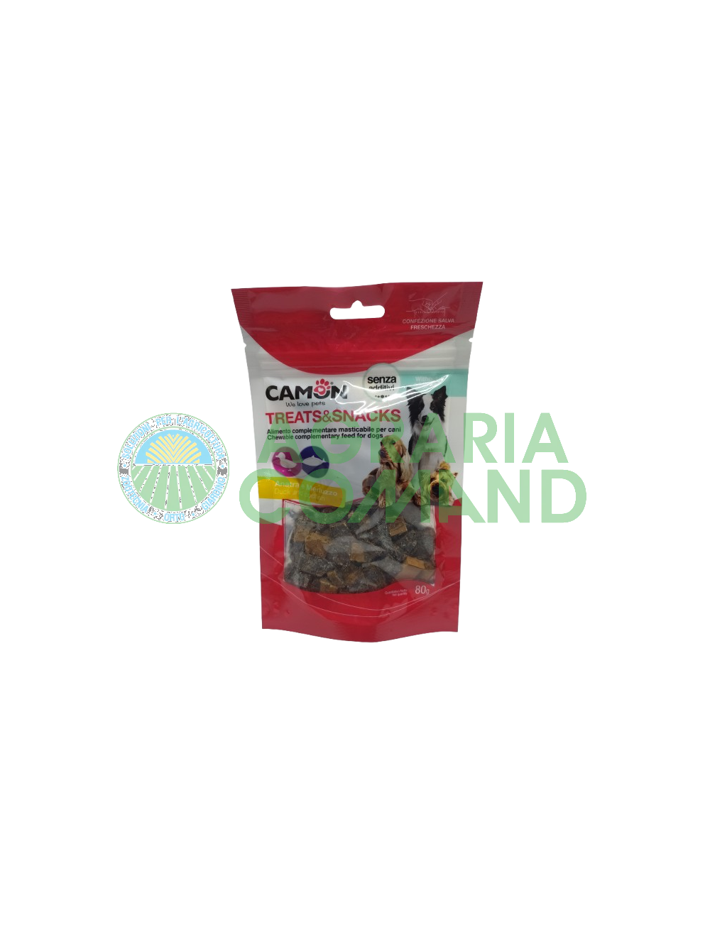 Confezione di snack per cani Camon Treats & Snacks Anatra e Merluzzo