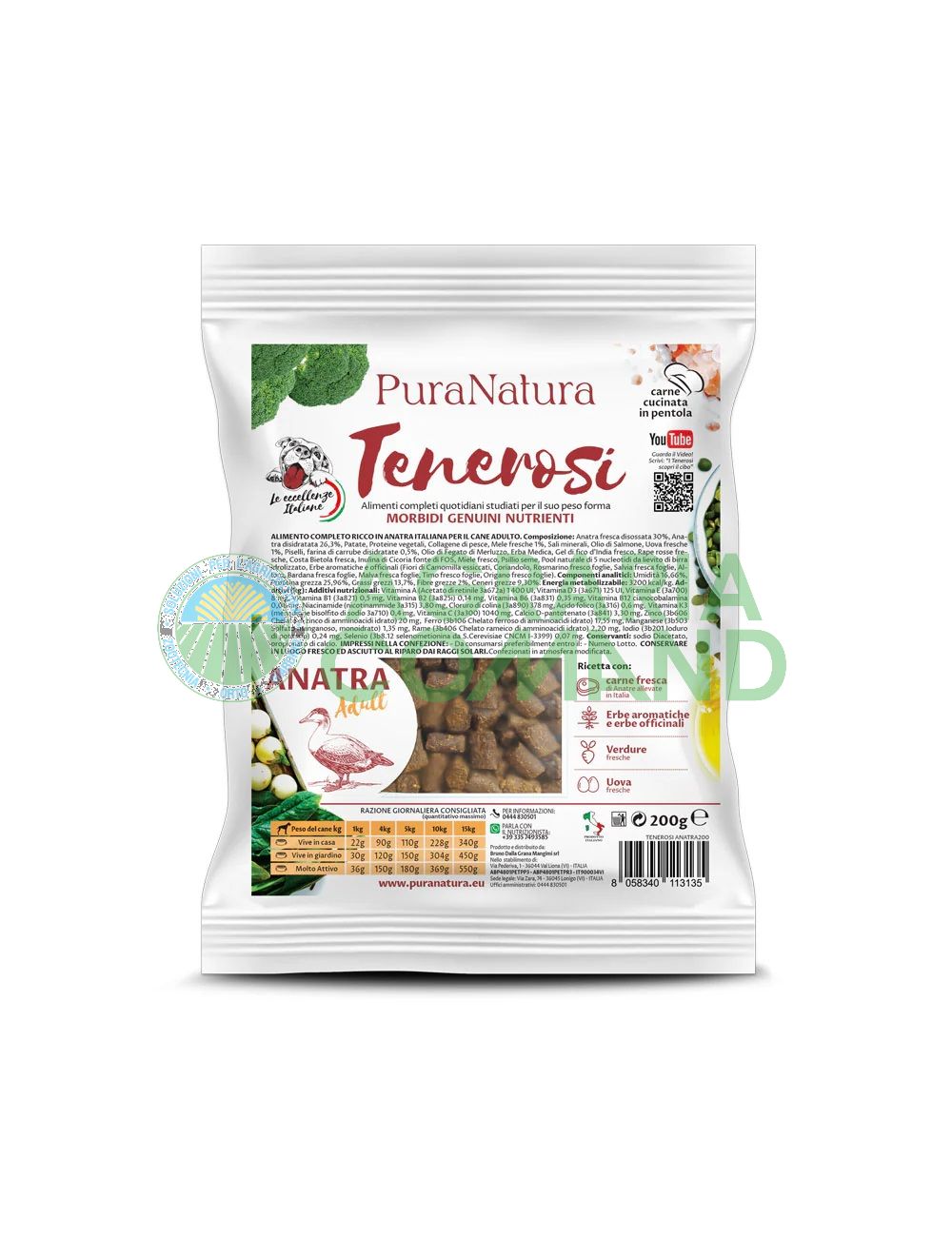 Tenerosi alimento morbido per cani di piccola taglia con anatra Tenerosi alimento morbido per cani di piccola taglia con anatra