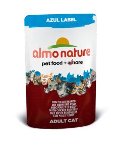 ALMO NATURE AZUL  LABEL  Pollo e Manzo gr.70