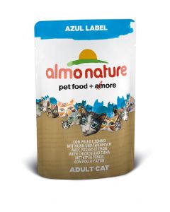 ALMO NATURE AZUL  LABEL  Pollo e Tonno  gr.70