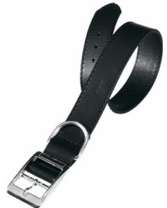 COLLARE cane PELLE NATURAL 35 cm NERO