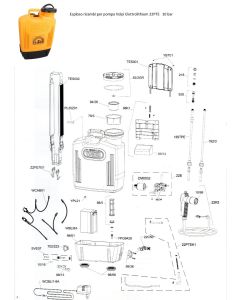 Esploso ricambi per pompa Volpi Elettrolithium 10 bar