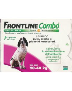 FRONTLINE COMBO CANE 20 - 40 KG. 3 pipette