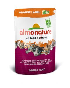 ALMO NATURE ORANGE LABEL BIO  Manzo e Pollo  gr.70