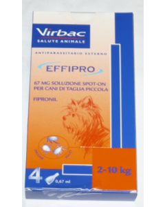 EFFIPRO SPOT ON  2- 10 KG.  4 PIPETTE