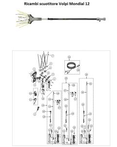 Esploso ricambi Scuotitore Mondial 12 Volpi