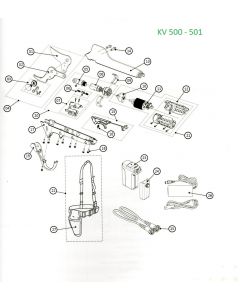 Esploso ricambi forbice KV500 - KV501