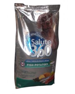 Salute360 Dog pesce e patate adult medium maxi Pet360 12 kg.