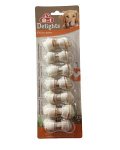 Confezione di snack per cani 8in1 Delights Chicken Bones