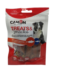 Confezione snack per cani Camon Treats & Snacks Salmone e Merluzzo