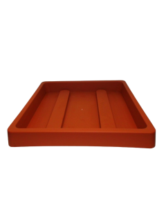 Sottovaso Corfù 31x 31 terracotta Plastecnic