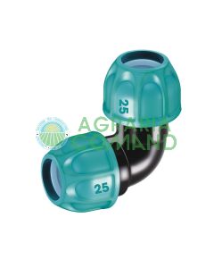 Raccordo a gomito per tubi da 25 mm