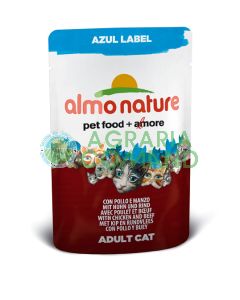 ALMO NATURE AZUL  LABEL  Pollo e Manzo gr.70