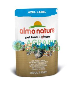 ALMO NATURE AZUL  LABEL  Pollo e Tonno  gr.70