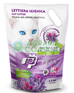 LETTIERA IGIENICA LAVANDA E CICLAMINO IN GEL DI SILICE kg 2.5