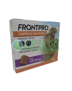 Confezione Frontpro compresse masticabili per cani 25-50 kg
