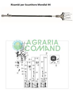 Esploso ricambi scuotitore Mondial 44 Volpi