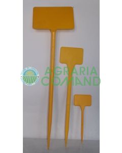etichette a paletta gialle per piante