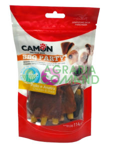 Confezione di snack per cani Camon BBQ Party Pollo e Anatra 114 g.