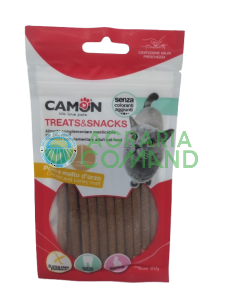 Confezione snack per gatti Camon Treats e Snacks Pollo e Malto d'Orzo