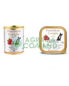 PuraNatura alimento completo per cani coniglio e lamponi