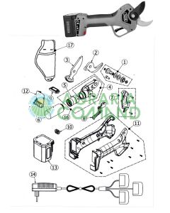 Lista ricambi forbice Volpi KV390