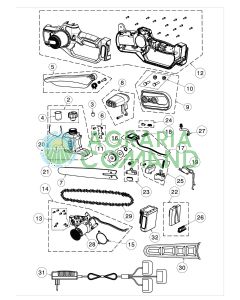 Esploso ricambi potatore Volpi KVS8000