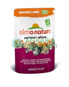 ALMO NATURE ORANGE LABEL BIO  Manzo e Pollo  gr.70