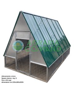 Pollaio in metallo modello Maiella