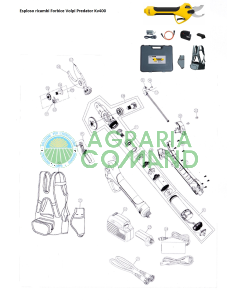 Esploso ricambi forbice Predator kv400