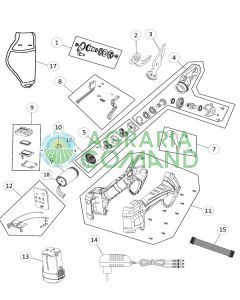 Esploso ricambi Forbice KV 360