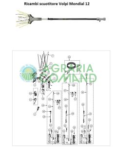 Esploso ricambi Scuotitore Mondial 12 Volpi