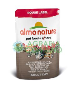 ALMO NATURE ROUGE LABEL  Filetto di tonno e sogliola  gr.55