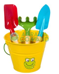 Set attrezzi con secchiello giallo