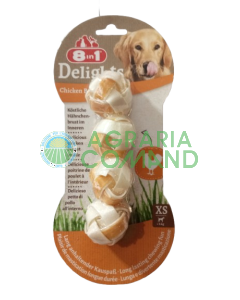 Confezione di snack per cani 8 in 1 Delights Chicken Balls XS piccole 4 pz.
