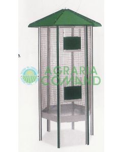 Voliera esagonale zincata altezza 180 cm Voliera esagonale zincata altezza 180 cm