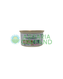 exclusion urinary mousse gatto maiale piselli riso