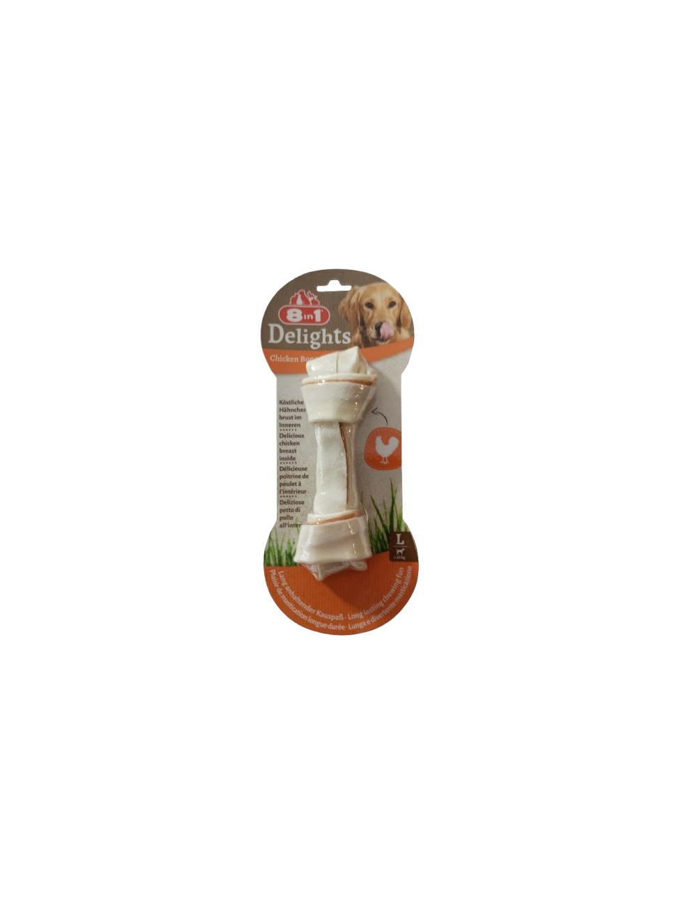 confezione di snack per cani 8in1 Delights Chicken Bone (grandi) pz. 1