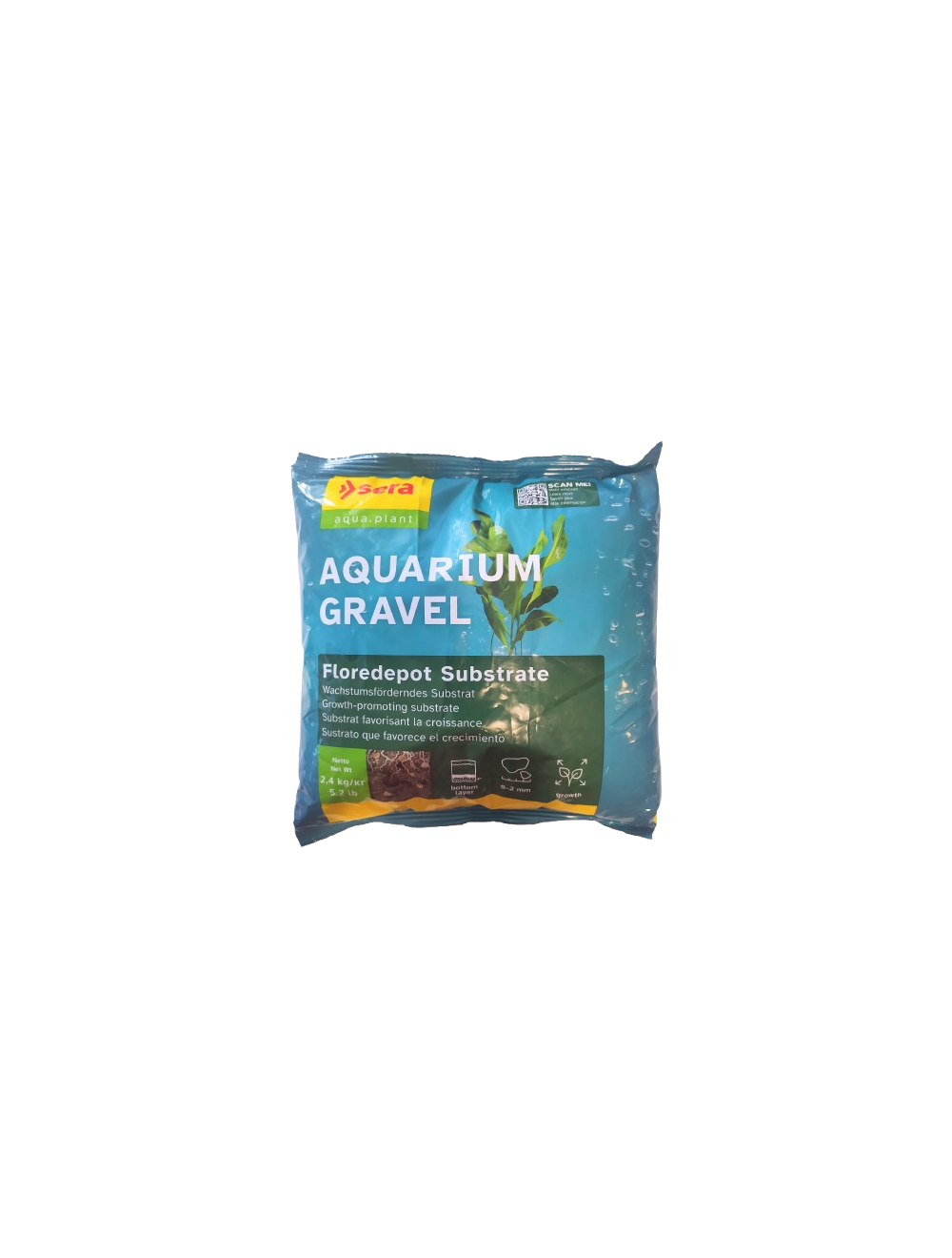 Confezione di sabbia Sera Aquarium Gravel Floredepot Substrate da 2.4 Kg. 