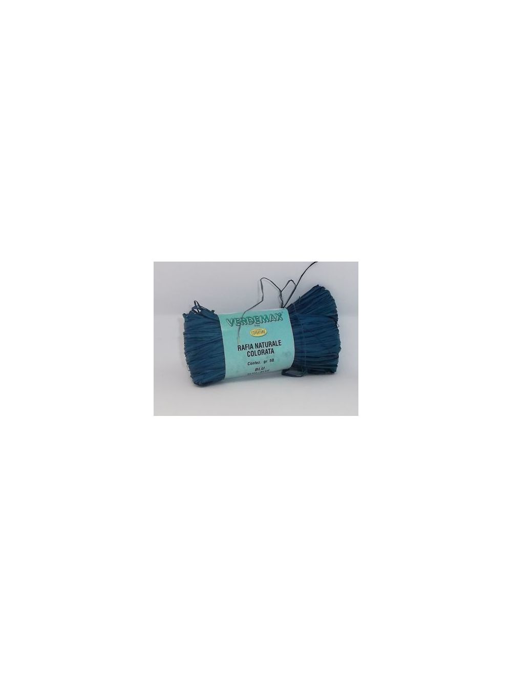 Rafia naturale colorata blu