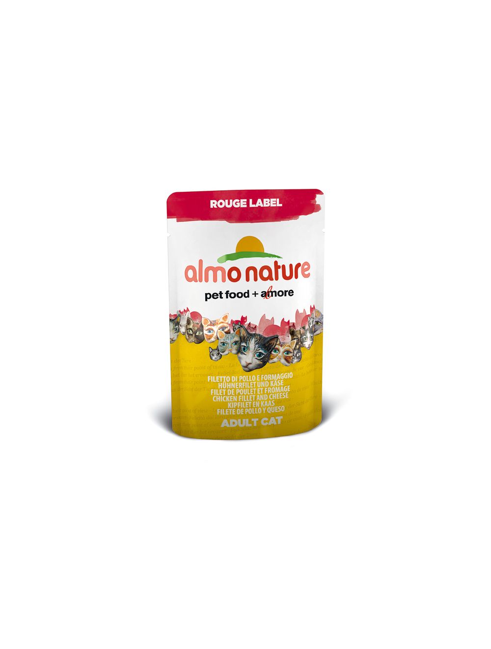 ALMO NATURE ROUGE LABEL Filetto di Pollo e Formaggio gr.55