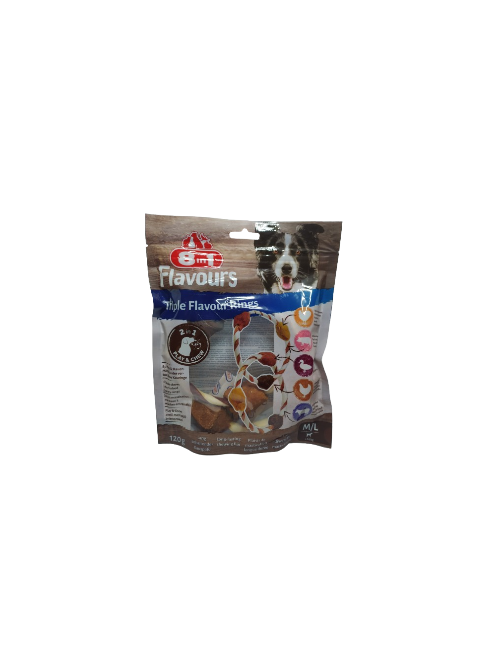 Confezione snack per cani 8 in 1 Flavours Triple Flavour Rings Confezione snack per cani 8 in 1 Flavours Triple Flavour Rings